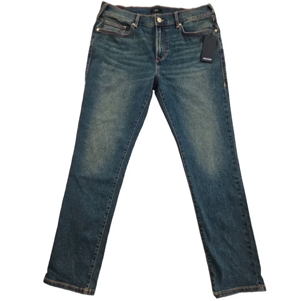 True Religion Rocco Jeans Men's‎ 36x32 NWT Relaxed Wide Leg Acid Wash NEW